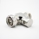 Male To Female Arrester DIN Coaxial RF Connector T Type 1-4 Wavelength Lightning Arrester Straight Nickel Plating