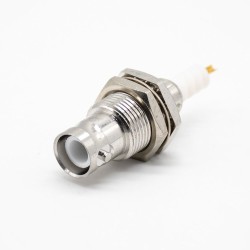 SHV Male Connectors Front Mount Panel Solder For Cable 180° Connector