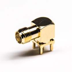 20pcs 90 Degree Female SMA Connector Through Hole for PCB Mount
