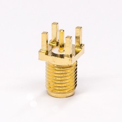 20pcs Bulkhead SMA Connector Female Straight Through Hole for PCB Mount