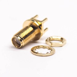 20pcs Bulkhead SMA Straight Jack Connector for PCB Through Hole