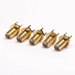 20pcs Bulkhead SMA Straight Jack Connector for PCB Through Hole