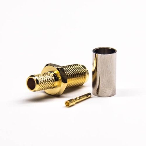 20pcs Female SMA Connector 180 Degree Golder Plating Crimp Type for Coaxial Cable RG58 20pcs Female SMA Connector 180 Degree Golder Plating Crimp Type for Coaxial Cable RG58