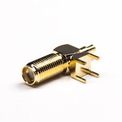 20pcs Female SMA Type Connector Through Hole Crimp Window Solder Gold Plating