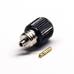 20pcs RP Female Straight SMA Connector Straight Black Plastic Shell Solder Type
