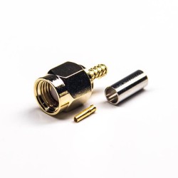 20pcs RP Male SMA Connector Straight Female Pin Crimp Type Gold Plating for RG316