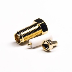 20pcs RP SMA Straight Connector 50 Ohm Female 180 Degree Crimp Type Solder Type for 1.37/1.13/0.81 Cable