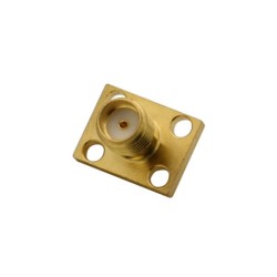 20pcs SMA 4Hole Square Flange Epoxy Captivated Female Connector for Panel Mount