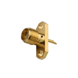 20pcs SMA Connector 2Hole Flange Straight Female Solder Type for Panel Mount