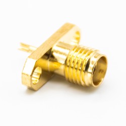 20pcs SMA Connector 2Hole Flange Straight Female Solder Type for Panel Mount