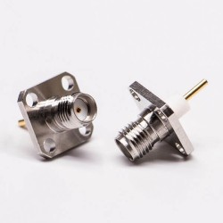 20pcs SMA Connector 4 Hole Flange Famale Straight for Panel Mount