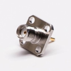 20pcs SMA Connector 4 Hole Flange Famale Straight for Panel Mount