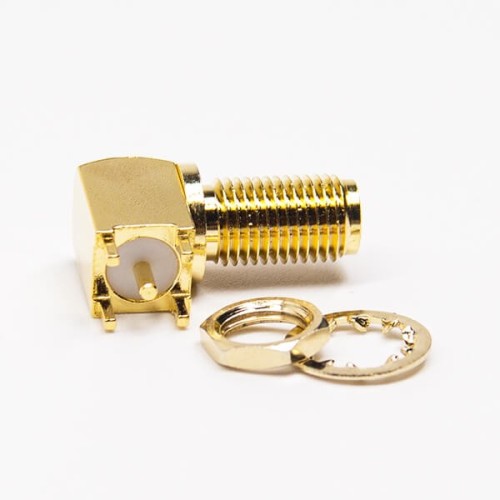 20pcs SMA Connector Bulkhead R/A Female Through Hole for PCB Gold Plated 20pcs SMA Connector Bulkhead R/A Female Through Hole for PCB Gold Plated