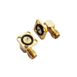 20pcs SMA Connector Female Angled 4Hole Square Flange for Panel Mount