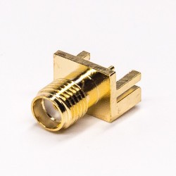20pcs SMA Connector Female Edge Mount for PCB Mount 180 Degree Gold Plating