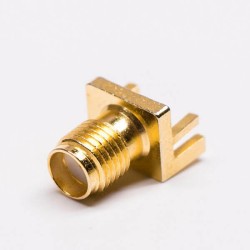 20pcs SMA Connector Female Edge Mount for PCB Mount Female Gold Plated