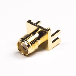 20pcs SMA Connector Female Straight 50 Ohm Edge Mount for PCB Gold Plating