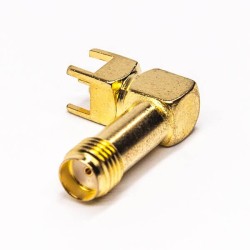 20pcs SMA Connector Jack 90 Degree Through Hole for PCB Mount