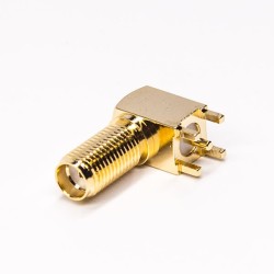 20pcs SMA Connector Right Angle Jack Through Hole for PCB Mount