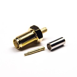20pcs SMA Connector RP Female Crimp Type for RG316 Coaxial Cable Gold Plating