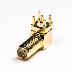 20pcs SMA Connector Threaded Type Female Through Hole Panel Mount