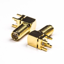 20pcs SMA Connector Threaded Type Female Through Hole Panel Mount