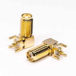20pcs SMA Connector Type Right Angled Female Through Hole for PCB Mount