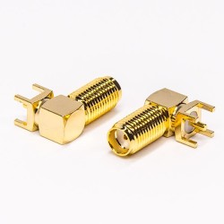 20pcs SMA Connector Type Right Angled Female Through Hole for PCB Mount