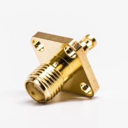 20pcs Sma Female 4 Holes Flange Connector Straight Solder Type for Cable RF1.13