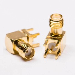 20pcs SMA Female Right Angle PCB Mount Through Hole Type