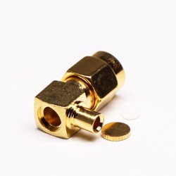 20pcs SMA Male Right Angle Connector Solder Type for Coaxial Cable