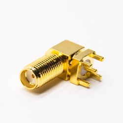 20pcs SMA Right Angle Female Connector Through Hole for PCB Munt