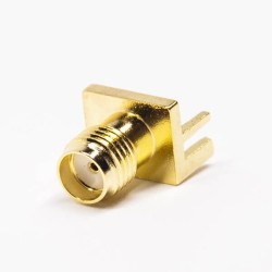 20pcs SMA Straight Female Connector Plate Edge Mount for PCB Mount Gold Plating