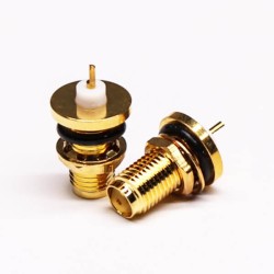 20pcs SMA Waterproof Female 180 Degree Bulkhead Mount Solder Type for Cable