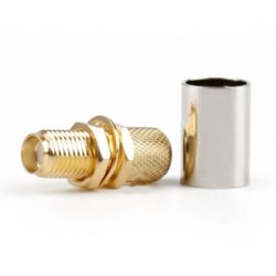 2pcs SMA Female For LMR400 Crimp Straight Type