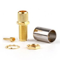 2pcs SMA Female For LMR400 Crimp Straight Type