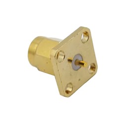 4 Hole Flange SMA Connector Male for Panel Mount with Solder Pot