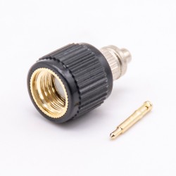 50 Ohm Male SMA Connector Black Plastic Shell Solder Type