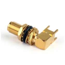 Coax SMA Connector Waterproof Female Right Angle Connector For PCB