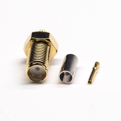 Crimp Type Connector SMA Female 180 Degree for RG316 Coaxial Cable