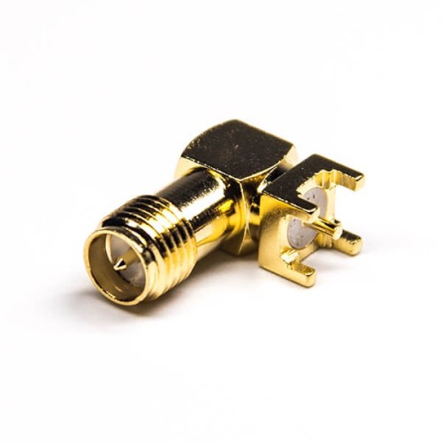 DIP Type SMA Connector 90 Degree Female Panel Mount Gold Plating DIP Type SMA Connector 90 Degree Female Panel Mount Gold Plating