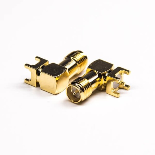 DIP Type SMA Connector 90 Degree Female Panel Mount Gold Plating DIP Type SMA Connector 90 Degree Female Panel Mount Gold Plating