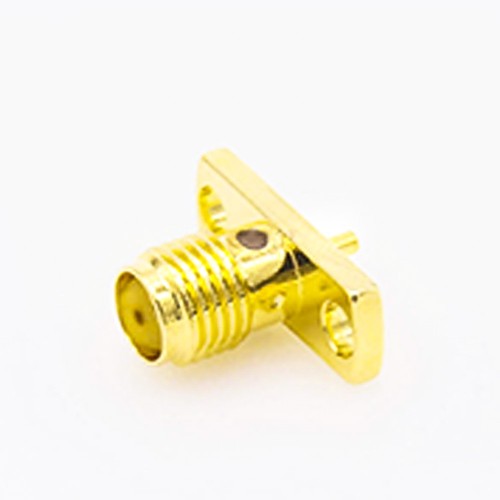 Panel Mount SMA Female Straight Connector 2 Holes Flange Welding Plate for PCB Mount Panel Mount SMA Female Straight Connector 2 Holes Flange Welding Plate for PCB Mount