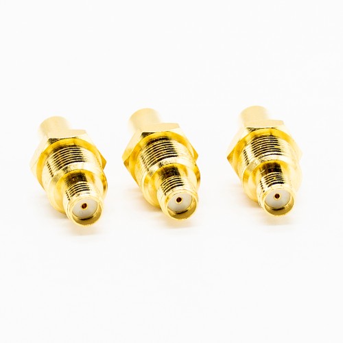 RF Connector SMA Female 180 Degree Bulkhead Solder Type for PCB Mount Gold Plating RF Connector SMA Female 180 Degree Bulkhead Solder Type for PCB Mount Gold Plating
