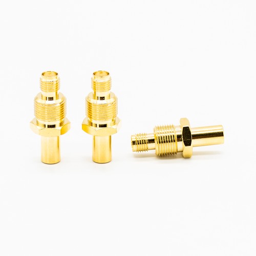 RF Connector SMA Female 180 Degree Bulkhead Solder Type for PCB Mount Gold Plating RF Connector SMA Female 180 Degree Bulkhead Solder Type for PCB Mount Gold Plating
