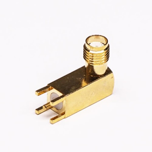 RF SMA Female Connector Right Angled for PCB Mount RF SMA Female Connector Right Angled for PCB Mount