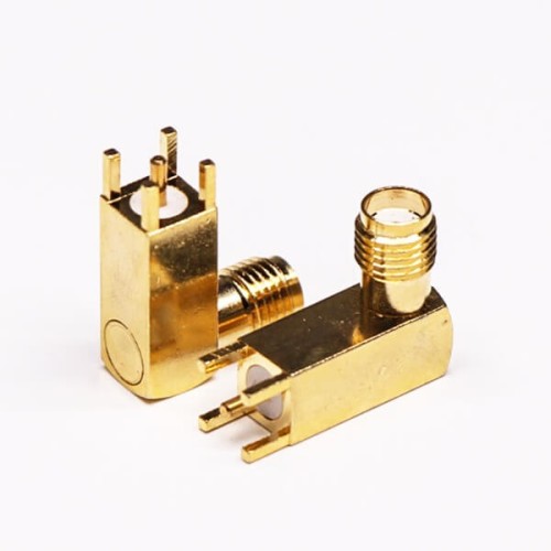 RF SMA Female Connector Right Angled for PCB Mount RF SMA Female Connector Right Angled for PCB Mount