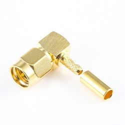 RG174/RG316/LMR100 SMA Connector Male Right Angle Crimp Type