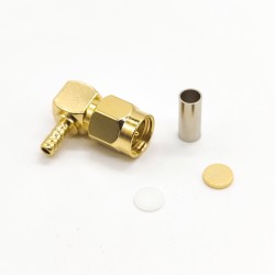 RG174/RG316/LMR100 SMA Connector Male Right Angle Crimp Type