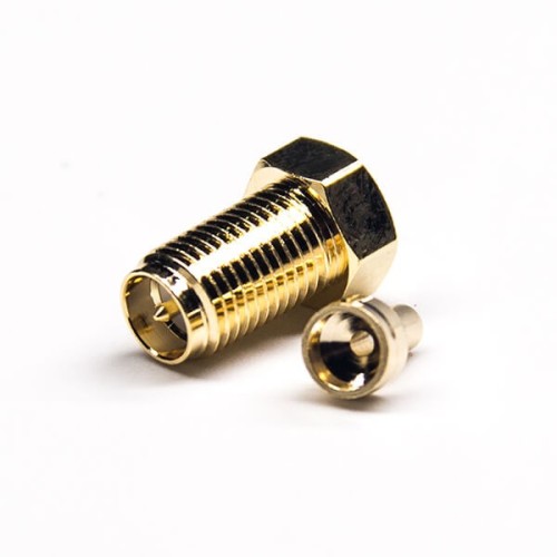 RP Female SMA Connector 180 Degree 50 Ohm Crimp Type Solder Type RP Female SMA Connector 180 Degree 50 Ohm Crimp Type Solder Type